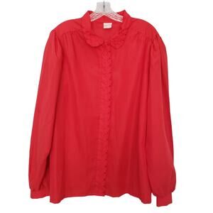 Vintage 80s Fashion Lady Blouse - 44